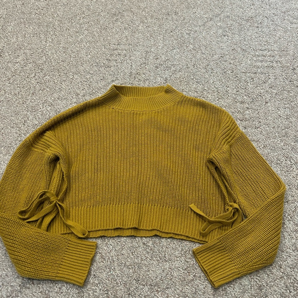 Forever 21 Mustard Crew Neck Sweater